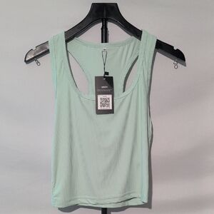GGOV Mint Green Ribbed Racerback Tank Top Size M Athletic